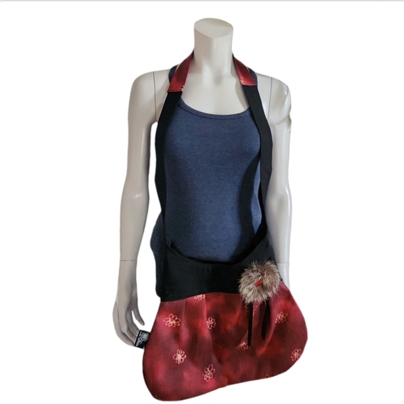 NWT C.divin black & red handmade crossbody bag - Picture 3 of 8